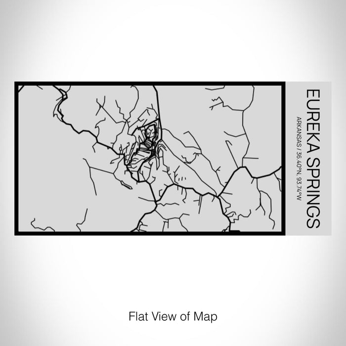 Rendered View of Eureka Springs Arkansas Map on 17oz Stainless Steel Insulated Cola Bottle in Stainless