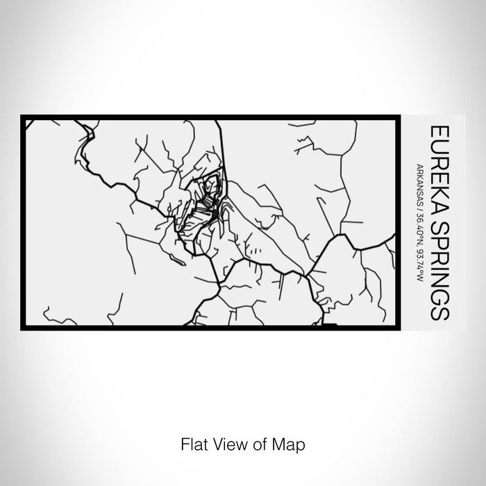 Rendered View of Eureka Springs Arkansas Map on 17oz Stainless Steel Insulated Cola Bottle in Stainless in Matte White