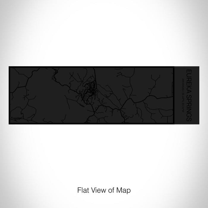 Rendered View of Eureka Springs Arkansas Map on 10oz Stainless Steel Insulated Cup in Matte Black with Sliding Lid