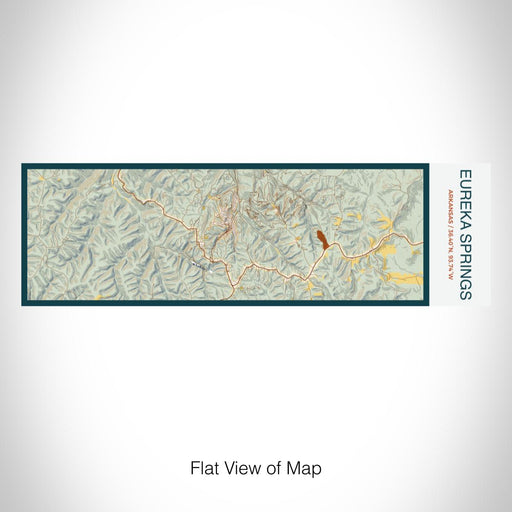 Rendered View of Eureka Springs Arkansas Map on 10oz Stainless Steel Insulated Cup in Woodblock with Sliding Lid