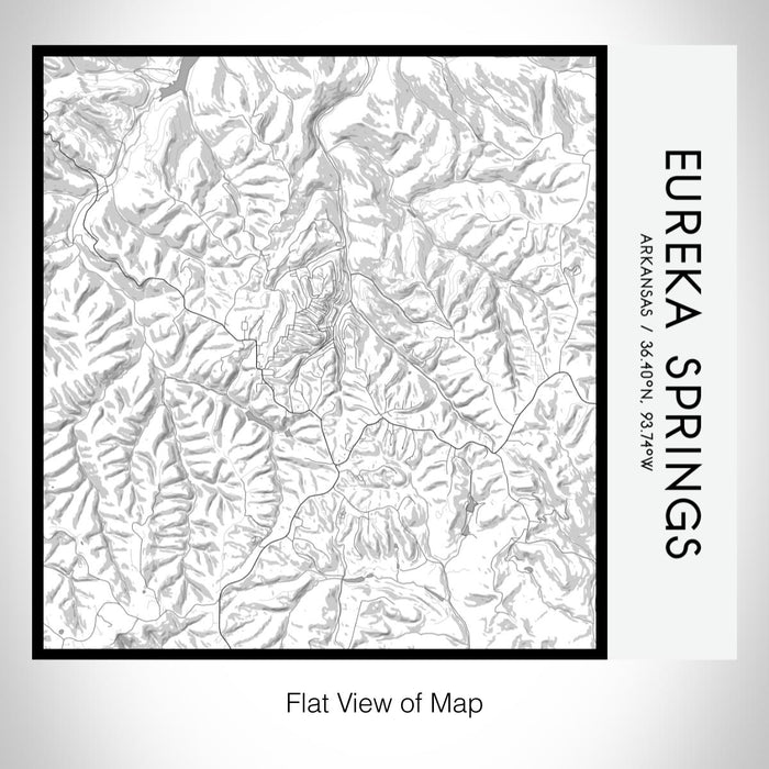 Rendered View of Eureka Springs Arkansas Map on 17oz Stainless Steel Insulated Tumbler in Classic Map Style