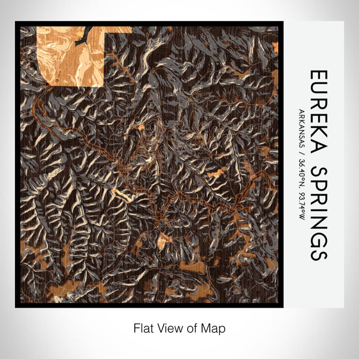 Rendered View of Eureka Springs Arkansas Map on 17oz Stainless Steel Insulated Tumbler in Ember Map Style