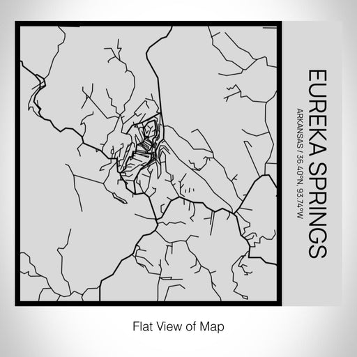 Rendered View of Eureka Springs Arkansas Map on 17oz Stainless Steel Insulated Tumbler in Tactile Lines with Succulent in Background