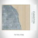 Rendered View of Evanston Illinois Map on 20oz Stainless Steel Insulated Bottle with Bamboo Top with printed afternoon style map