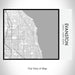 Rendered View of Evanston Illinois Map on 20oz Stainless Steel Insulated Bottle with Bamboo Top with printed classic style map
