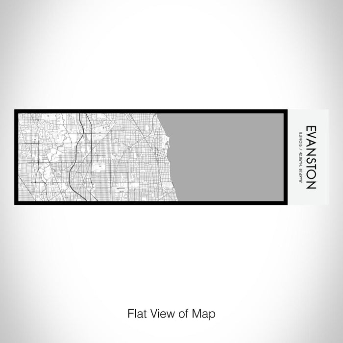 Rendered View of Evanston Illinois Map on 10oz Stainless Steel Insulated Cup in Classic with Sliding Lid