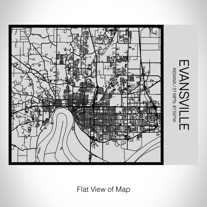 Evansville - Indiana Tactile Lines Map Bottle with Bamboo Top — JACE Maps