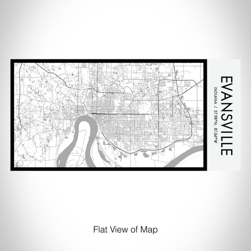 Rendered View of Evansville Indiana Map on 17oz Stainless Steel Insulated Bottle with printed classic style map