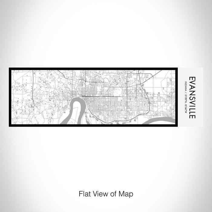 Rendered View of Evansville Indiana Map on 10oz Stainless Steel Insulated Cup in Classic with Sliding Lid