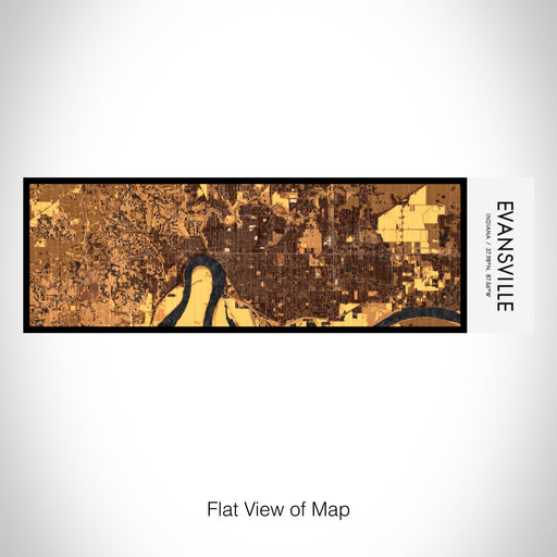 Rendered View of Evansville Indiana Map on 10oz Stainless Steel Insulated Cup in Ember with Sliding Lid