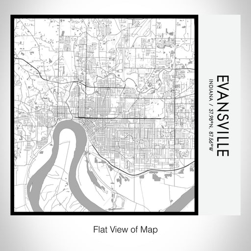 Rendered View of Evansville Indiana Map on 17oz Stainless Steel Insulated Tumbler in Classic Map Style
