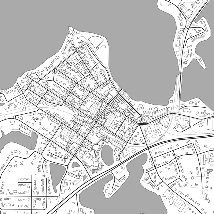 Excelsior Minnesota Map Print in Classic Style Zoomed In Close Up Showing Details