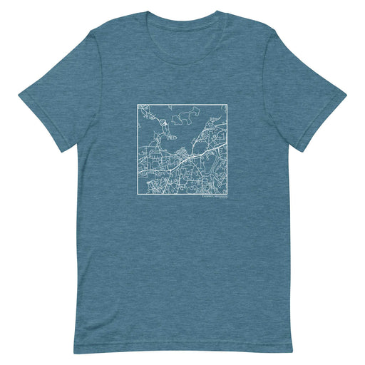 Excelsior Minnesota  Map Unisex T-Shirt with City inscription in Heather Teal