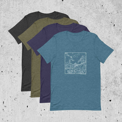 Excelsior Minnesota  Map Unisex T-Shirts in Multiple Colors