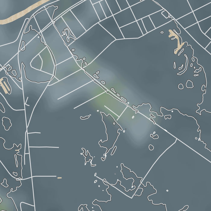 Fair Bluff North Carolina Map Print in Afternoon Style Zoomed In Close Up Showing Details