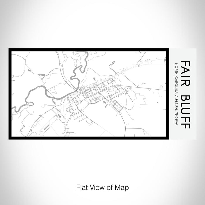 Rendered View of Fair Bluff North Carolina Map on 17oz Stainless Steel Insulated Bottle with printed classic style map