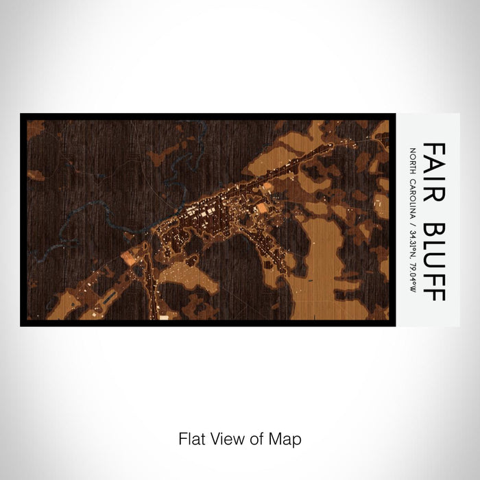 Rendered View of Fair Bluff North Carolina Map on 17oz Stainless Steel Insulated Bottle with printed ember style map