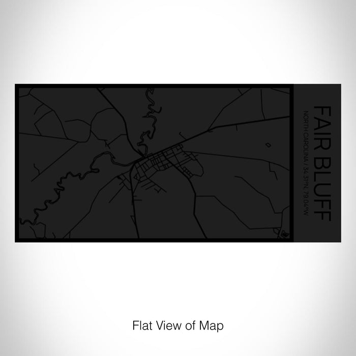 Rendered View of Fair Bluff North Carolina Map on 17oz Stainless Steel Insulated Cola Bottle in Stainless in Matte Black