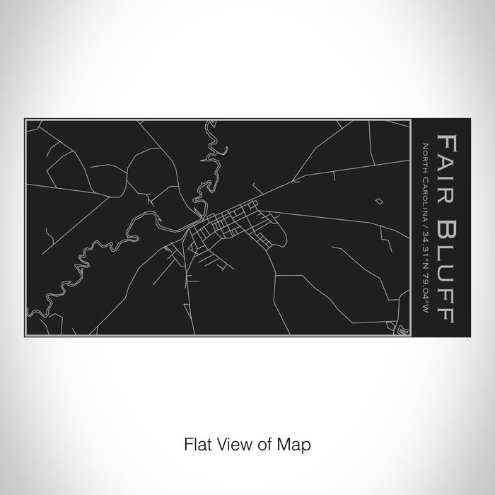 Rendered View of Fair Bluff North Carolina Map on 17oz Stainless Steel Insulated Cola Bottle in Black