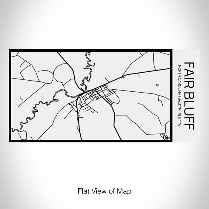 Rendered View of Fair Bluff North Carolina Map on 17oz Stainless Steel Insulated Cola Bottle in Stainless in Matte White