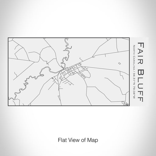 Rendered View of Fair Bluff North Carolina Map on 17oz Stainless Steel Insulated Cola Bottle in White