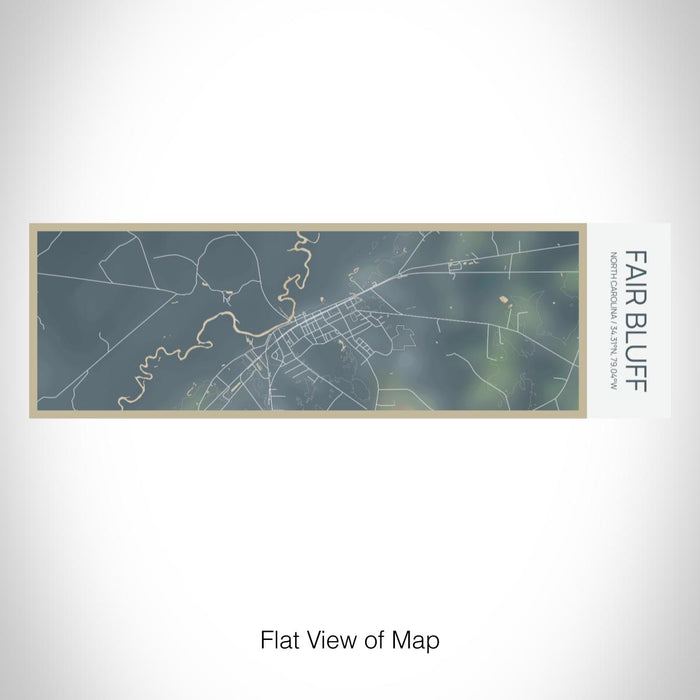 Rendered View of Fair Bluff North Carolina Map on 10oz Stainless Steel Insulated Cup in Afternoon with Sliding Lid
