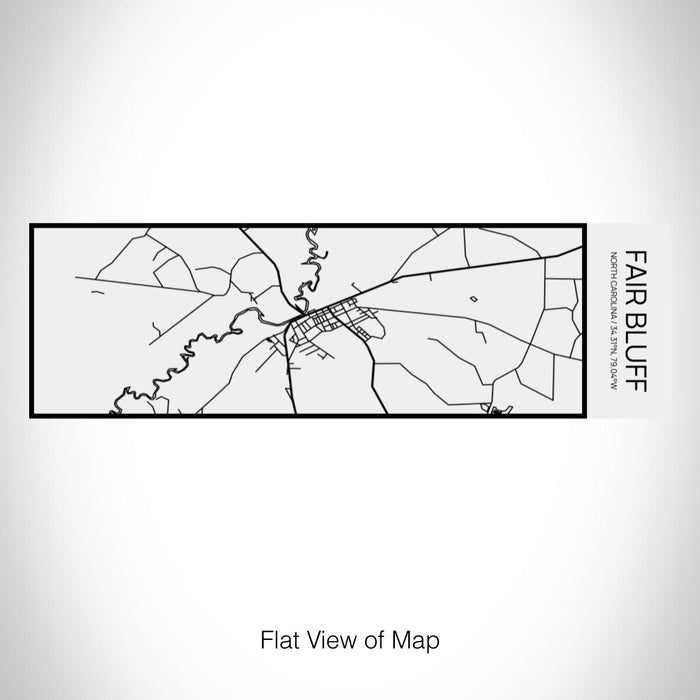 Rendered View of Fair Bluff North Carolina Map on 10oz Stainless Steel Insulated Cup in Matte White with Sliding Lid