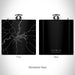 Rendered View of Fair Bluff North Carolina Map on 6oz Stainless Steel Flask in Black