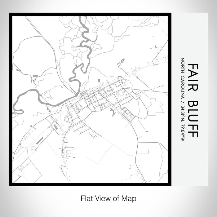 Rendered View of Fair Bluff North Carolina Map on 17oz Stainless Steel Insulated Tumbler in Classic Map Style