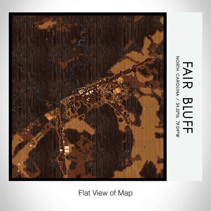 Rendered View of Fair Bluff North Carolina Map on 17oz Stainless Steel Insulated Tumbler in Ember Map Style