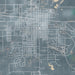 Fairfield Iowa Map Print in Afternoon Style Zoomed In Close Up Showing Details