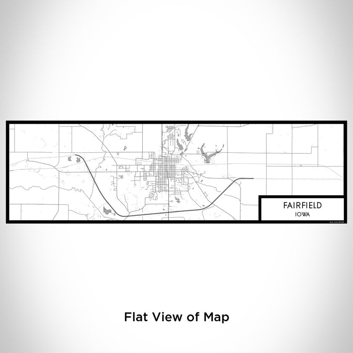 Flat View of Map Custom Fairfield Iowa Map Enamel Mug in Classic