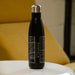 Fairfield Iowa Custom Engraved City Map Inscription Coordinates on 17oz Stainless Steel Insulated Cola Bottle in Black