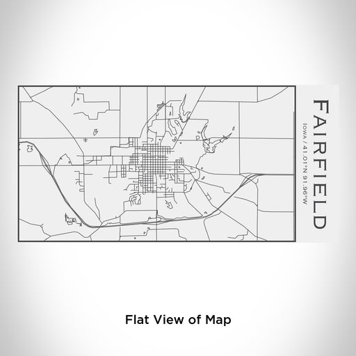 Rendered View of Fairfield Iowa Map Engraving on 17oz Stainless Steel Insulated Cola Bottle in White
