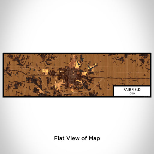 Flat View of Map Custom Fairfield Iowa Map Enamel Mug in Ember
