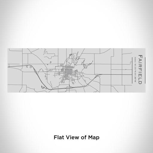 Rendered View of Fairfield Iowa Map Engraving on 10oz Stainless Steel Insulated Cup with Sipping Lid