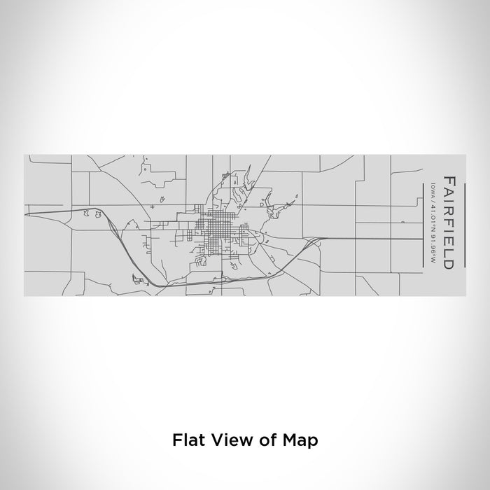 Rendered View of Fairfield Iowa Map Engraving on 10oz Stainless Steel Insulated Cup with Sipping Lid