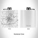 Rendered View of Fairfield Iowa Map Engraving on 6oz Stainless Steel Flask in White