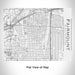 Rendered View of Fairmount Fort Worth Map Engraving on 20oz Stainless Steel Insulated Bottle with Bamboo Top in White