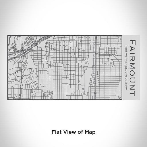 Rendered View of Fairmount Fort Worth Map Engraving on 17oz Stainless Steel Insulated Cola Bottle