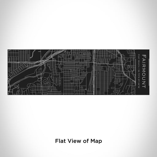 Rendered View of Fairmount Fort Worth Map Engraving on 10oz Stainless Steel Insulated Cup with Sliding Lid in Black