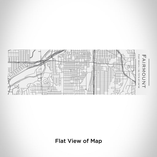Rendered View of Fairmount Fort Worth Map Engraving on 10oz Stainless Steel Insulated Cup with Sliding Lid in White