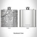 Rendered View of Fairmount Fort Worth Map Engraving on 6oz Stainless Steel Flask