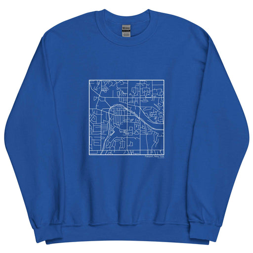 Fairport New York  Map Unisex Crewneck Sweater with City inscription in Royal Blue