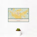 12x18 Fallon Nevada Map Print Landscape Orientation in Woodblock Style With Small Cactus Plant in White Planter