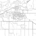 Fallon Nevada Map Print in Classic Style Zoomed In Close Up Showing Details