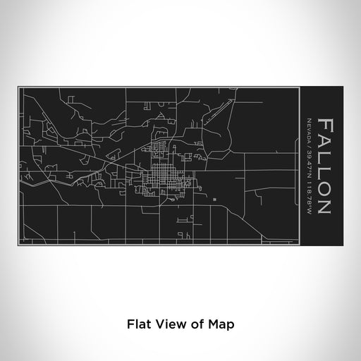 Rendered View of Fallon Nevada Map Engraving on 17oz Stainless Steel Insulated Cola Bottle in Black