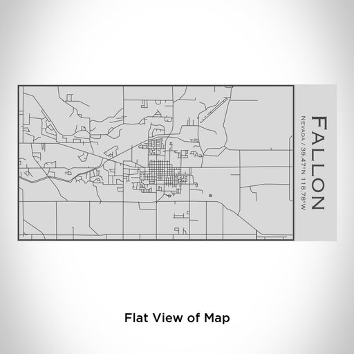 Rendered View of Fallon Nevada Map Engraving on 17oz Stainless Steel Insulated Cola Bottle