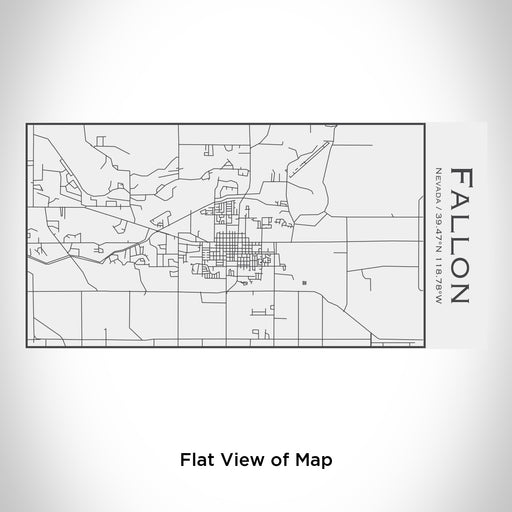 Rendered View of Fallon Nevada Map Engraving on 17oz Stainless Steel Insulated Cola Bottle in White