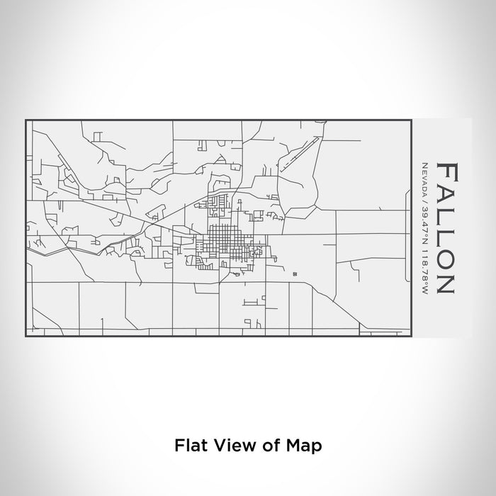 Rendered View of Fallon Nevada Map Engraving on 17oz Stainless Steel Insulated Cola Bottle in White